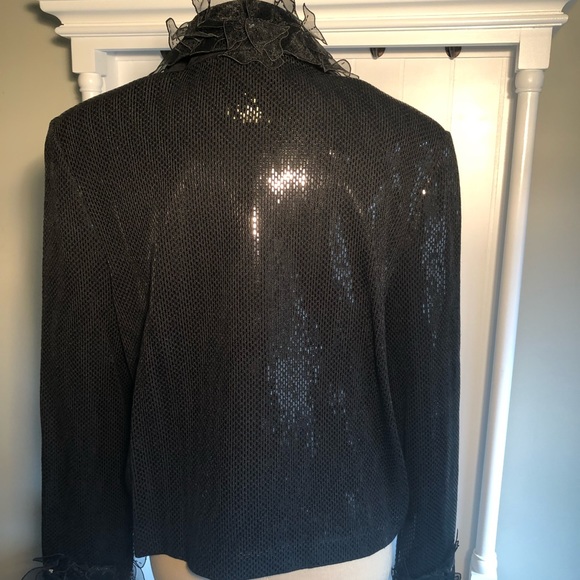St John Couture Black Sparkling Evening Jacket - Picture 3 of 8